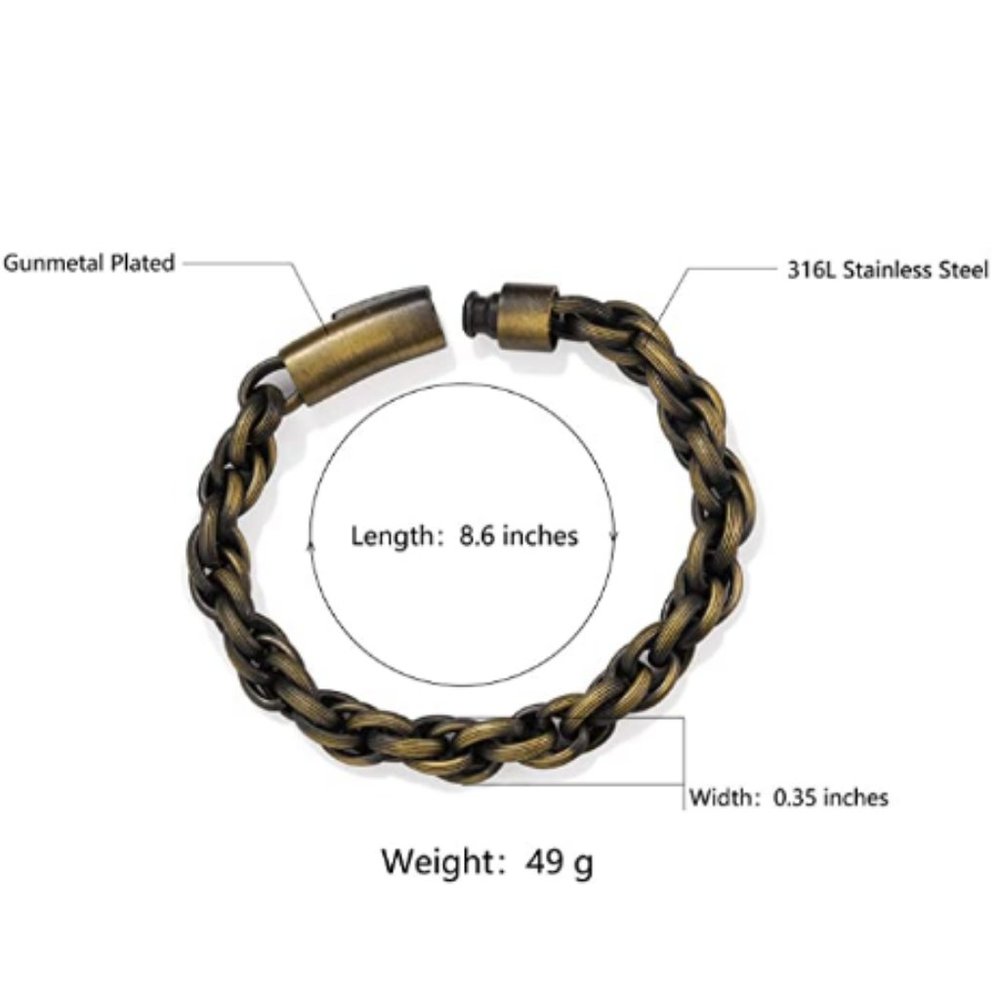 Great Brushed Bronze Link Bracelet - Picture 3 of 6